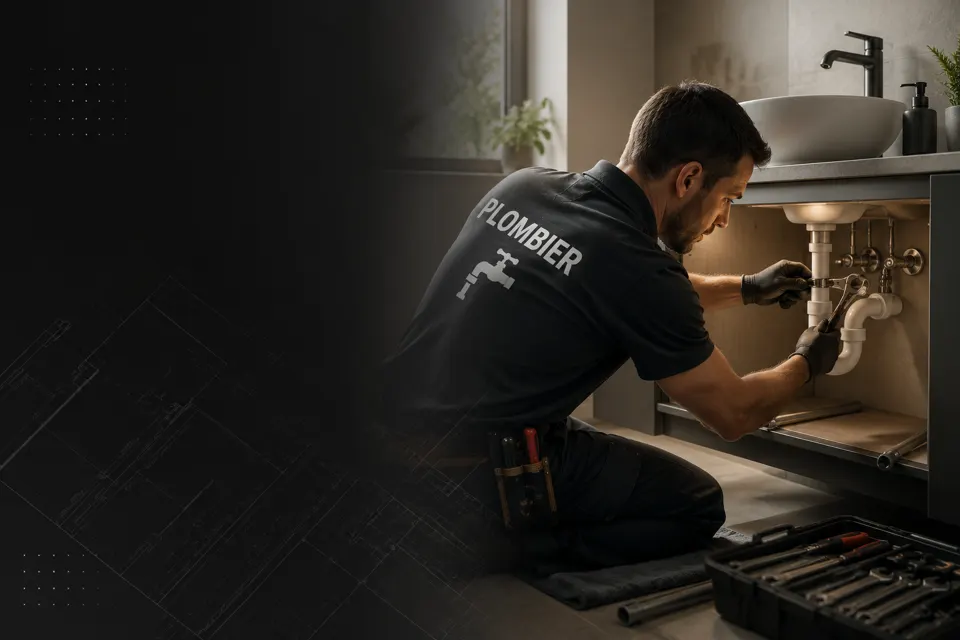 Artisan sur un chantier local